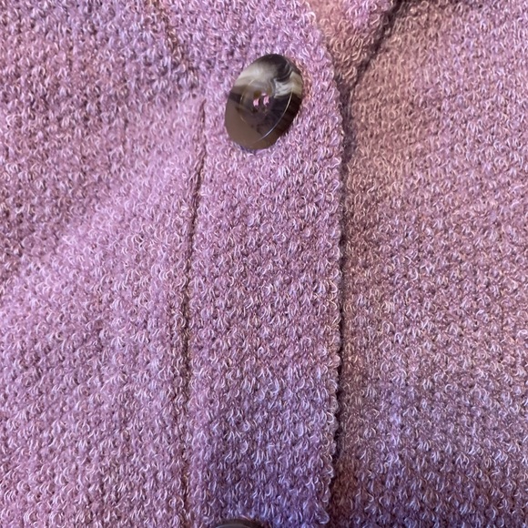 โDONATEDโLavender Purple V-neck Button Front Oversized Knit Sweater Top - Picture 7 of 12